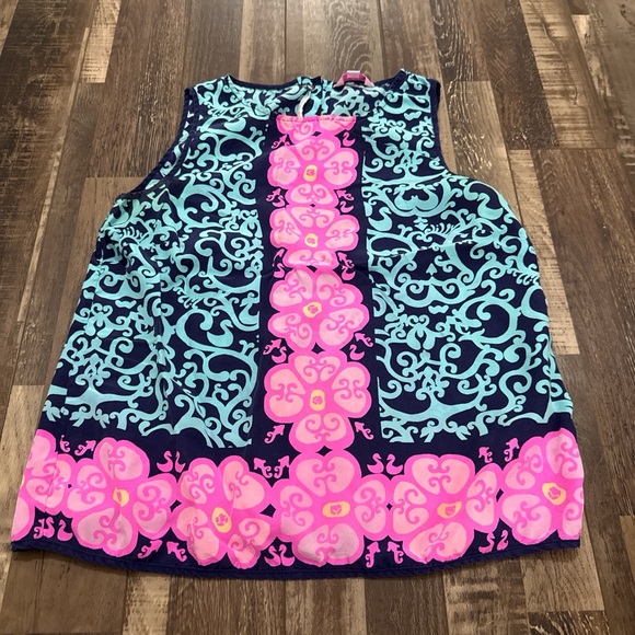 Lilly Pulitzer Tops - Lilly Pulitzer Tank Top - Pink and Blue Pattern